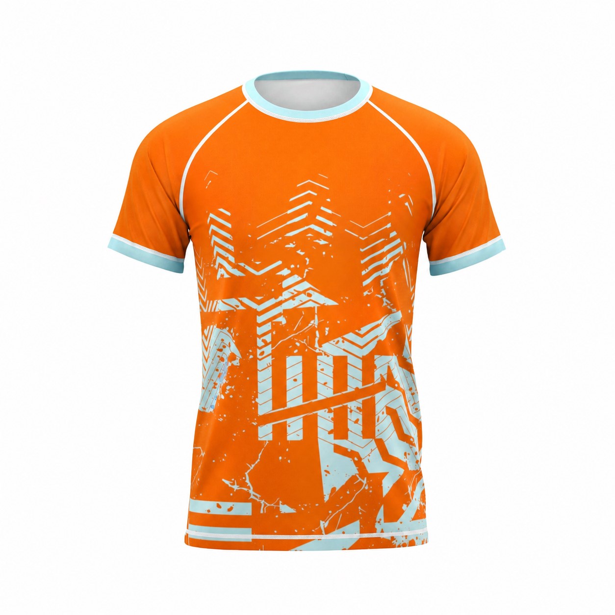 Raglan Performance T-Shirt With Flatlock Seams — Orange