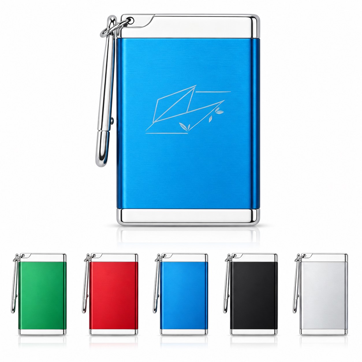 Portable Metal Pocket Ashtray With Keychain