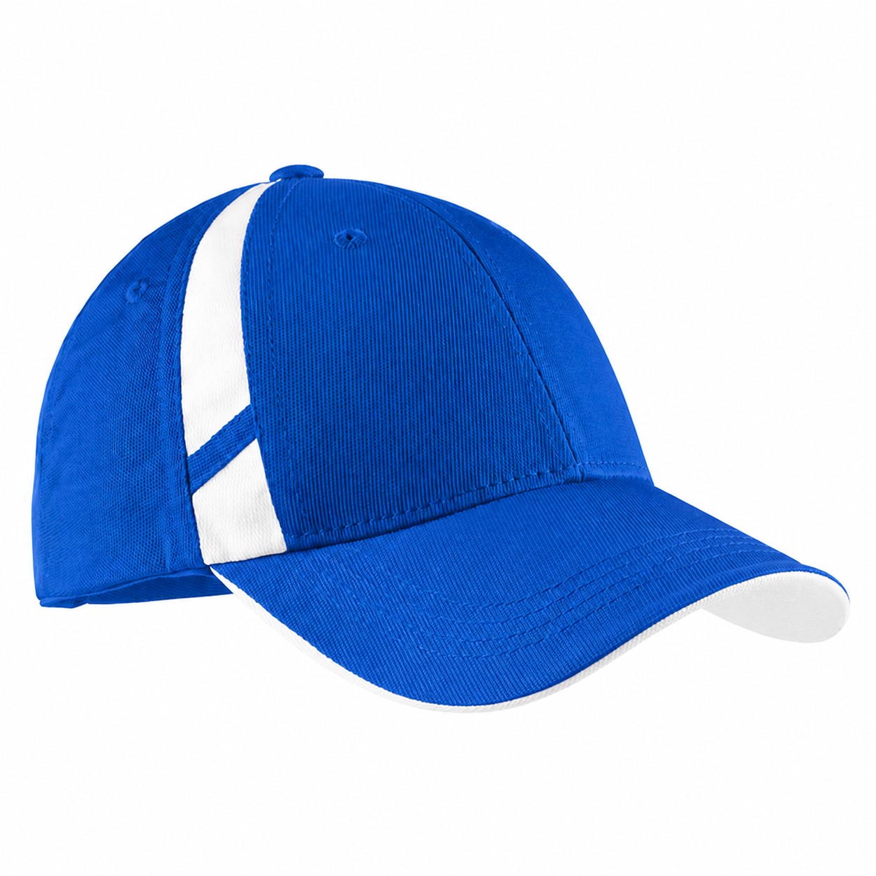 Color Block Polyester Sports Cap — Blue