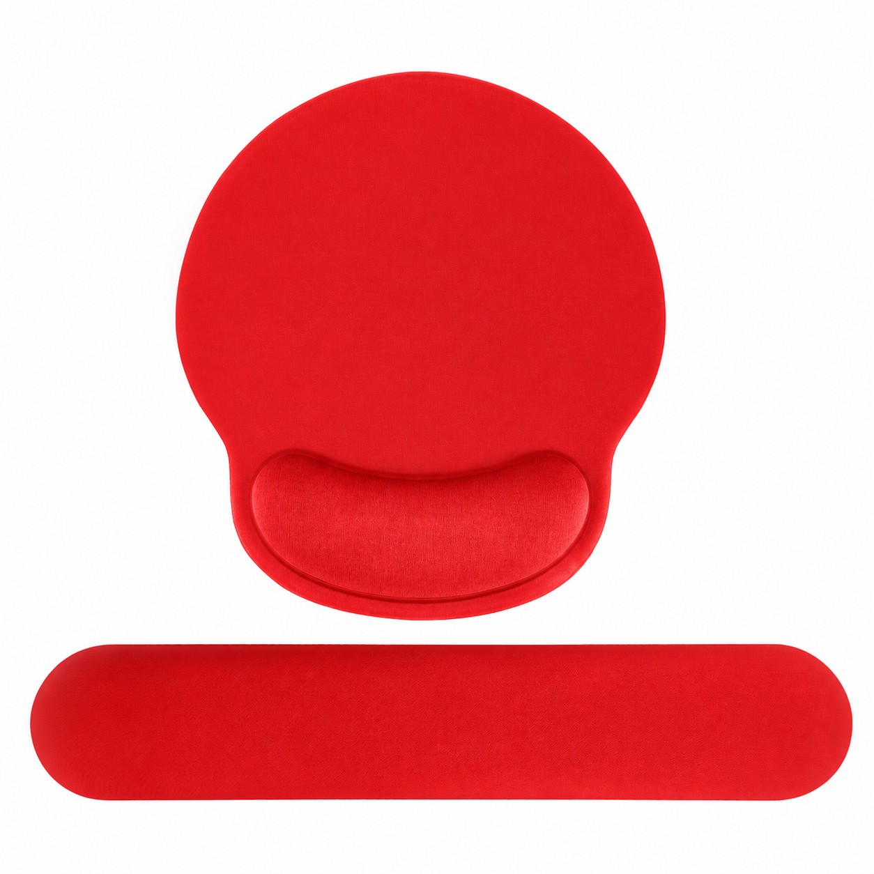 Ergonomic Mouse Pad Wrist Rest Set — Red
