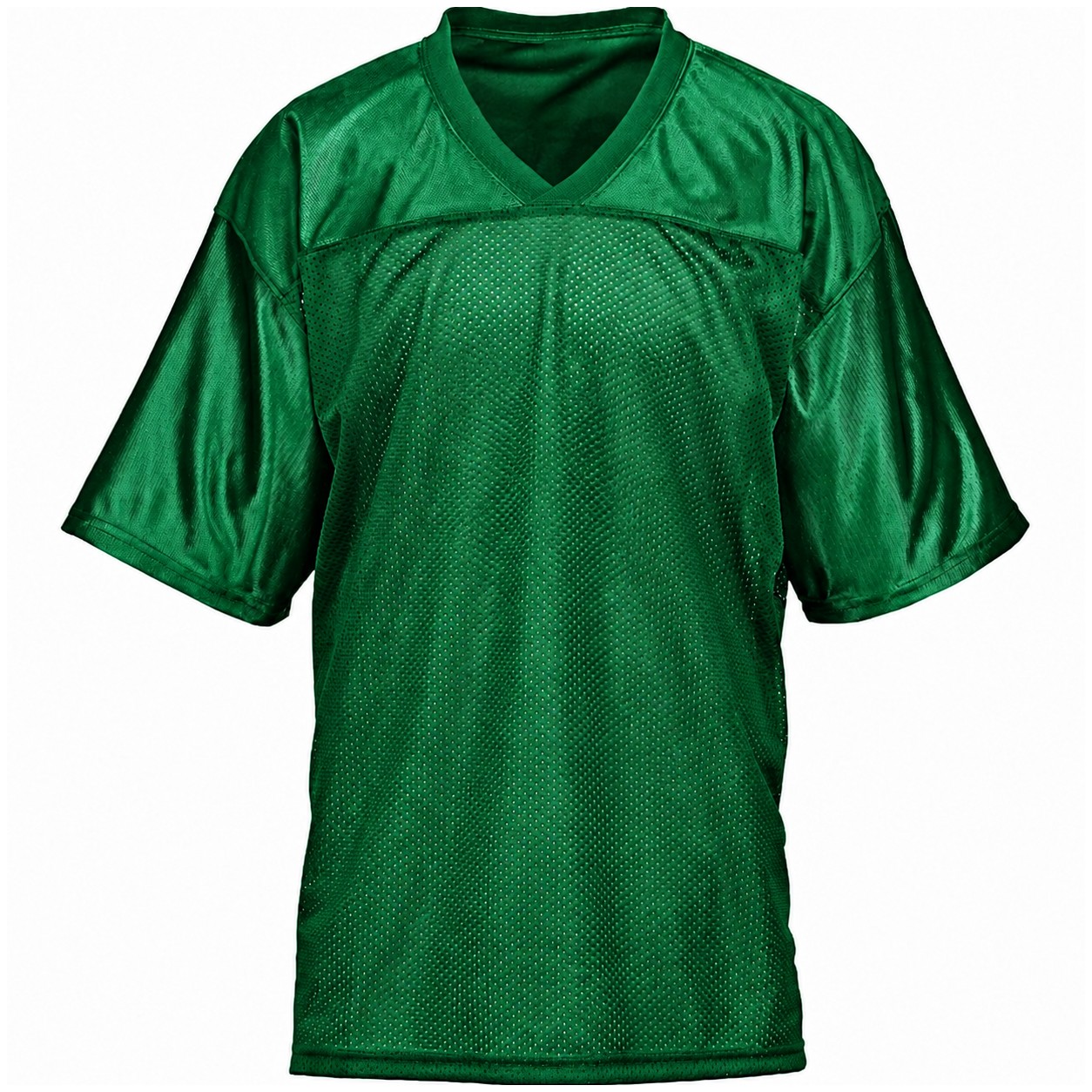 Polyester Mesh V Neck Football Jersey — Green