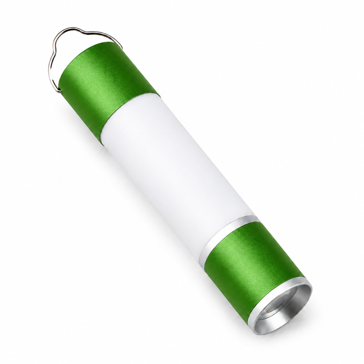 Cylindrical Camping Light Power Bank — Green