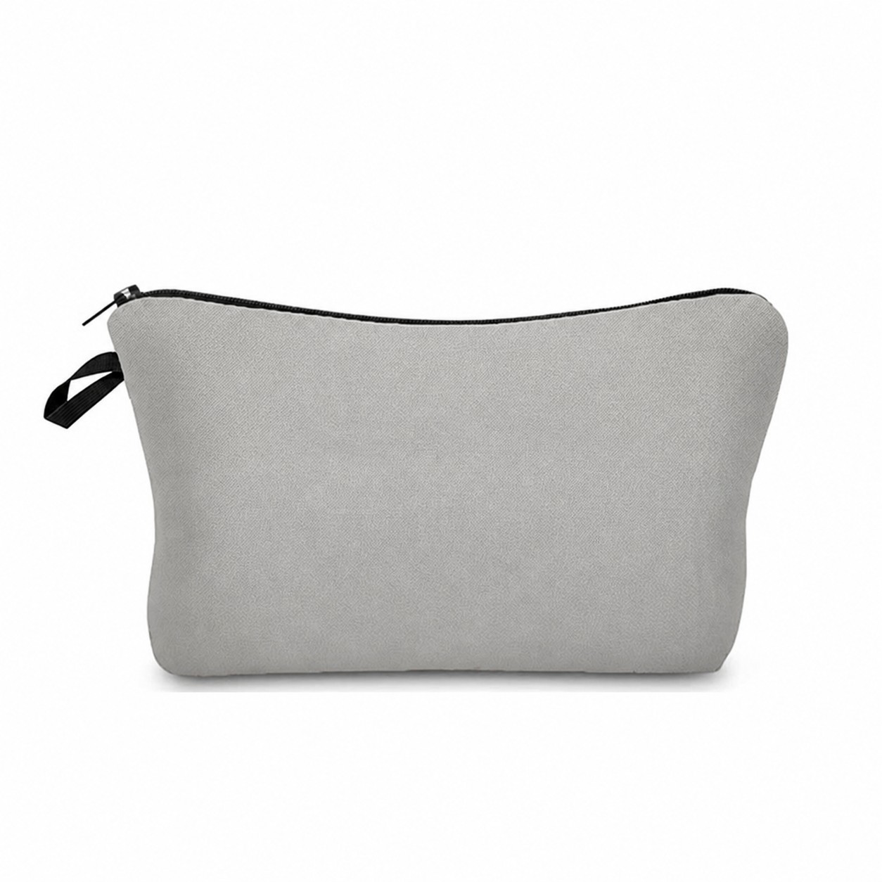 Polyester Cosmetic Travel Zipper Pouch — Nickel Silver