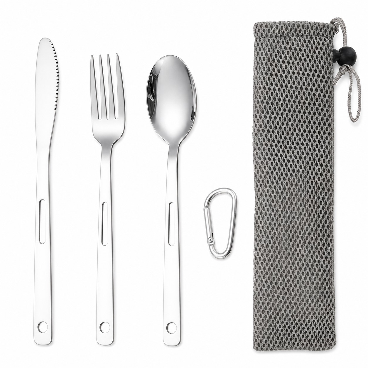 Stainless Steel Cutlery Set With Mesh Bag — view 2