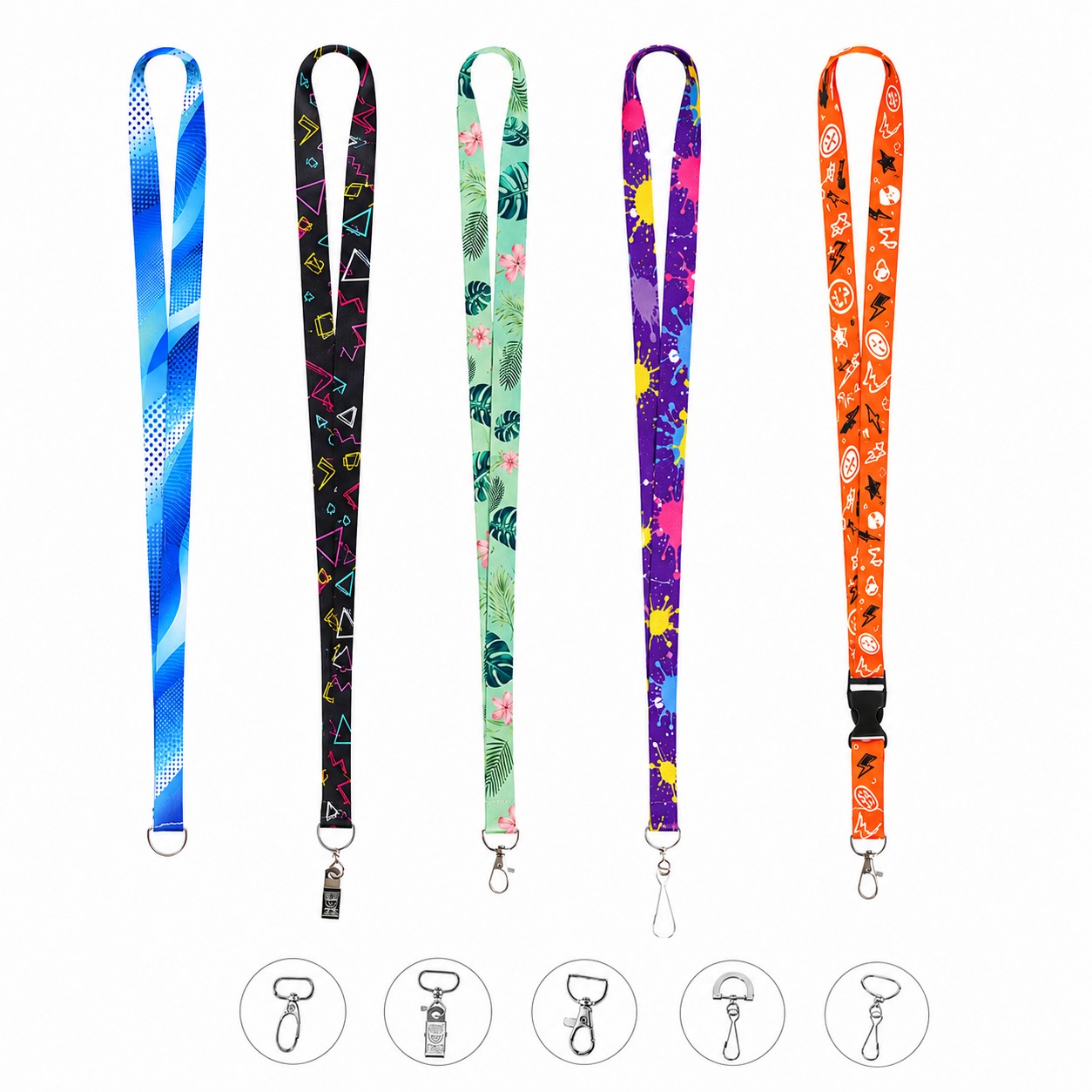 Recycled Polyester Multi-Attachment Lanyard
