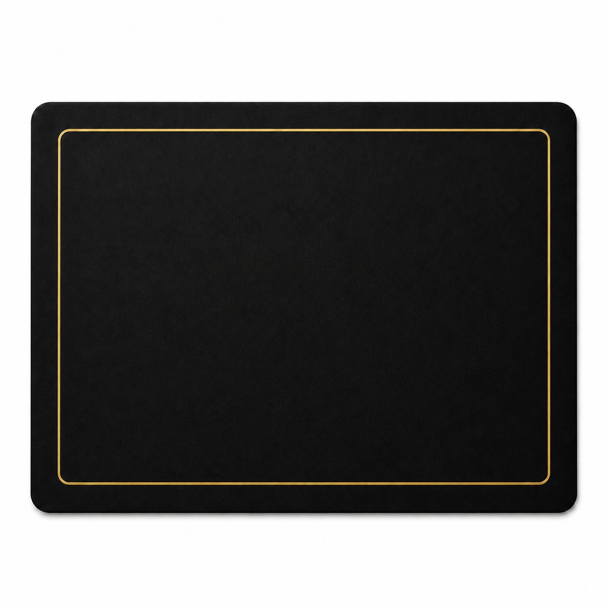 Double Sided Faux Leather Placemat — Black