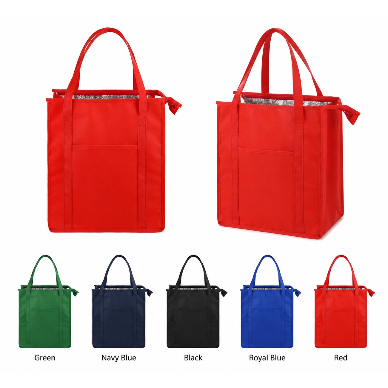 Insulated Red Tote Bag