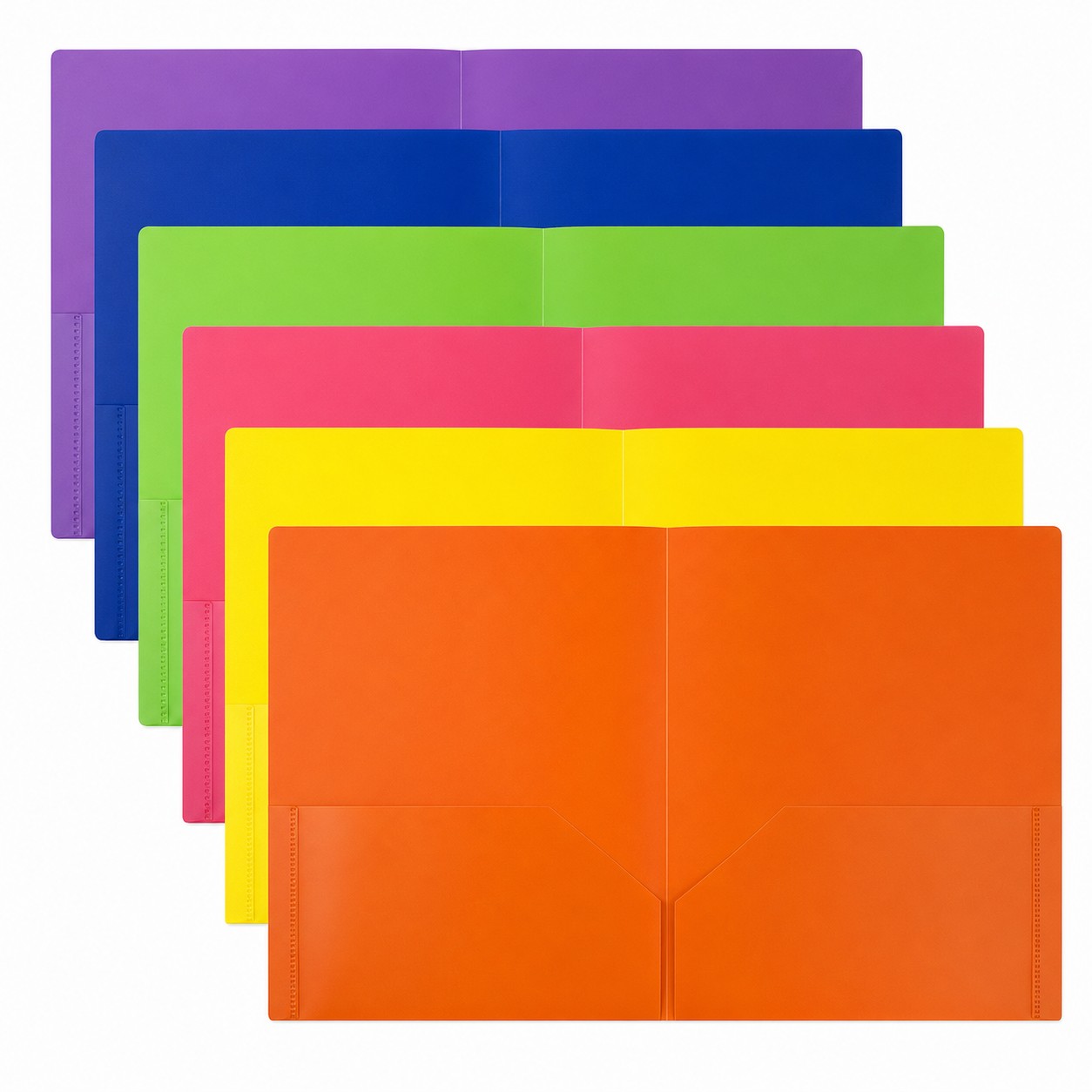 Heavy Duty Plastic Two Pocket Folder — view 2