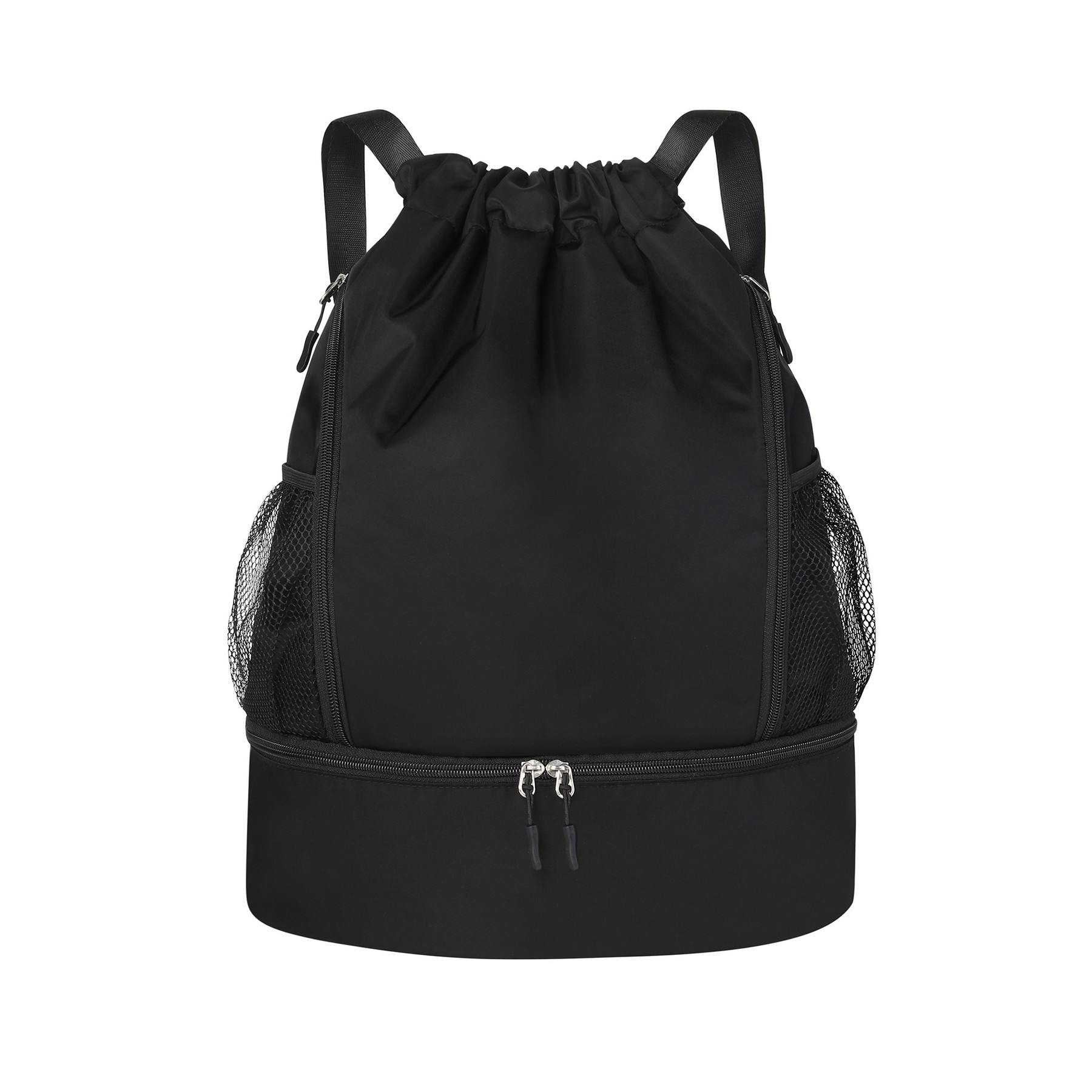 Nylon Black Drawstring Bag — view 2