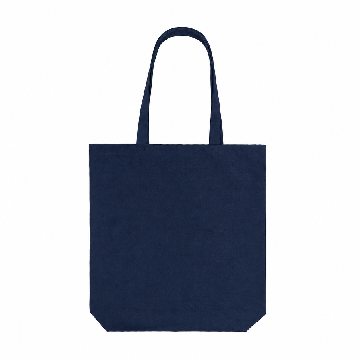 Cotton Carry Handles Tote Bag — Navy Blue
