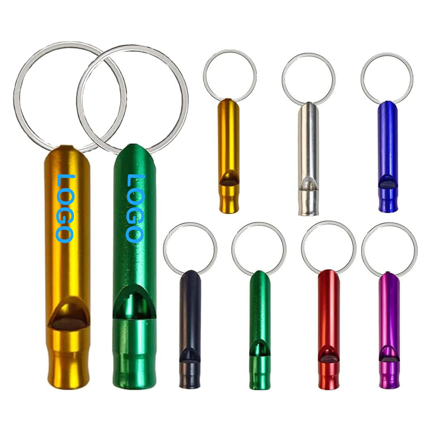 Key Ring Aluminum Signal Whistle