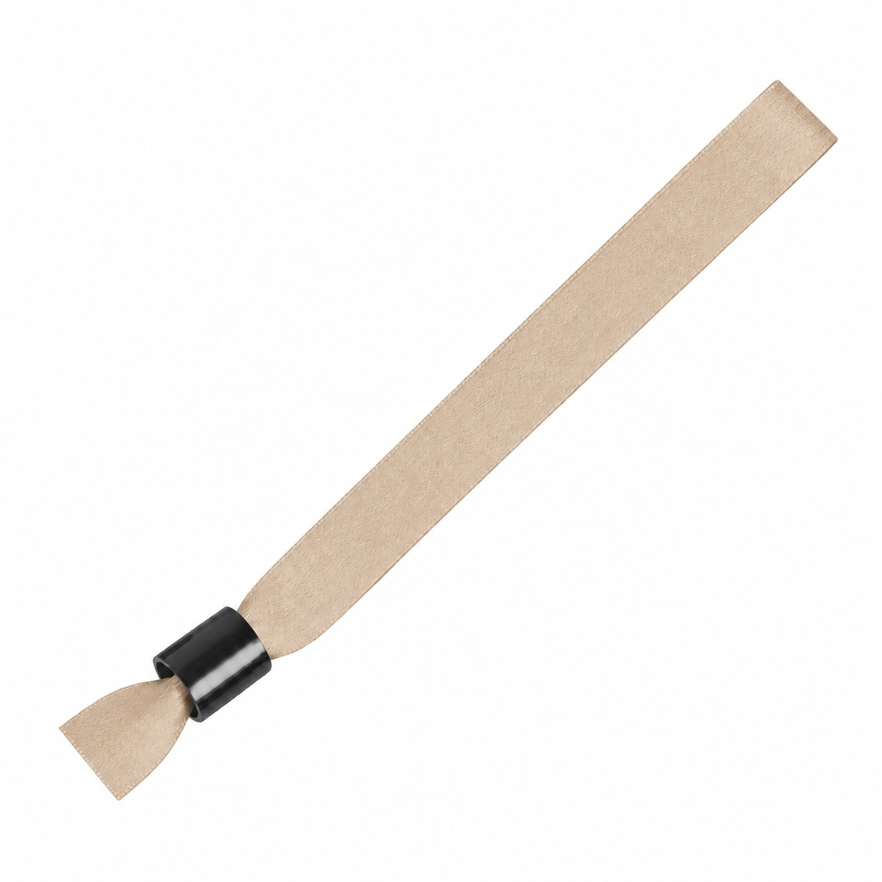 Polyester Locking Event Wristband — Natural Beige