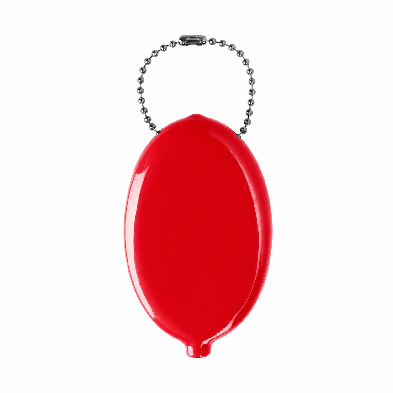 PVC Oval Coin Key Pouch — Red