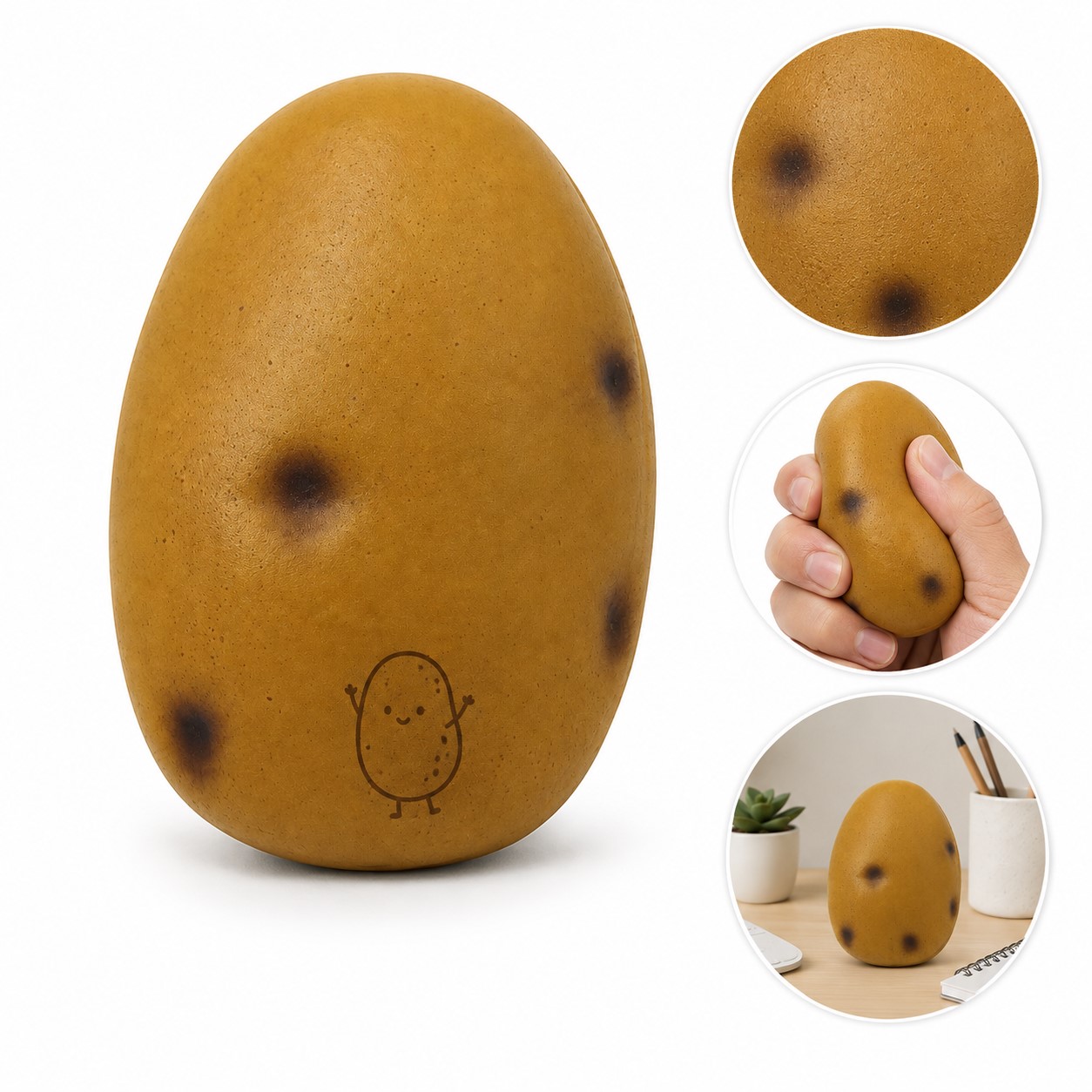 Potato Shaped PU Foam Stress Reliever