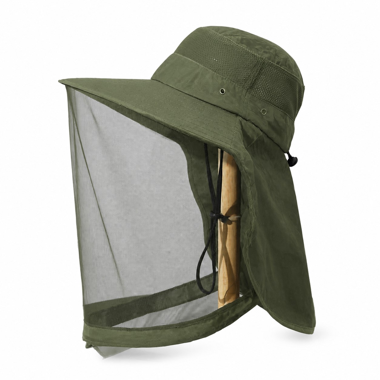 Polyester Camo Mesh Shield Hat — view 3