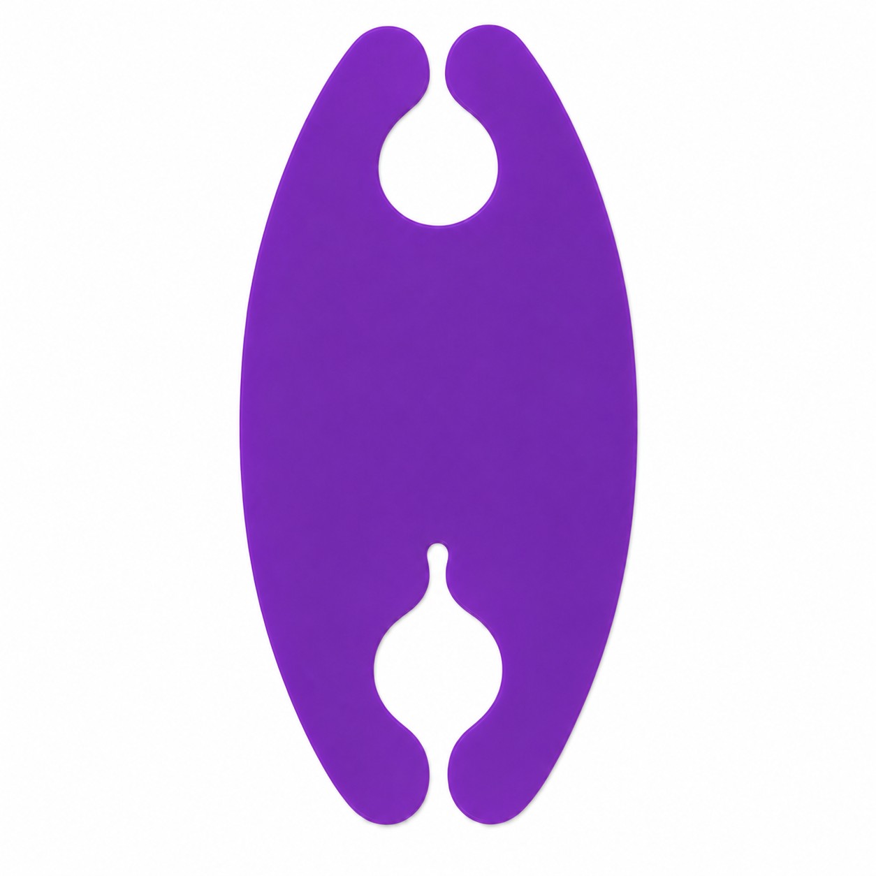 Oval Silicone Cord Wrap Organizer — Purple