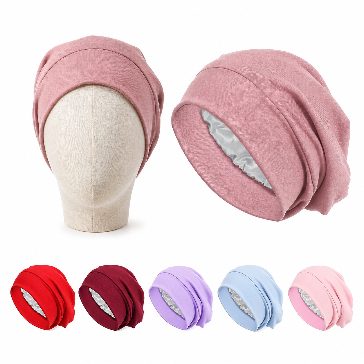 Polyester Soft Lining Sleep Bonnet
