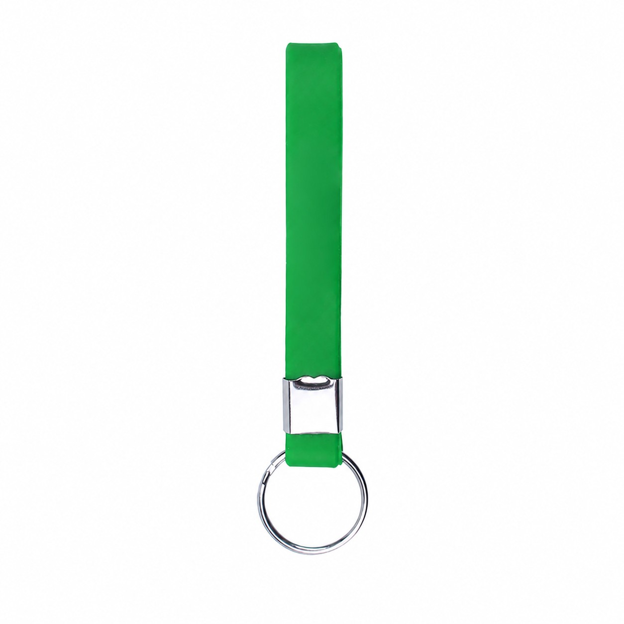 Silicone Wristband Key Ring — Green