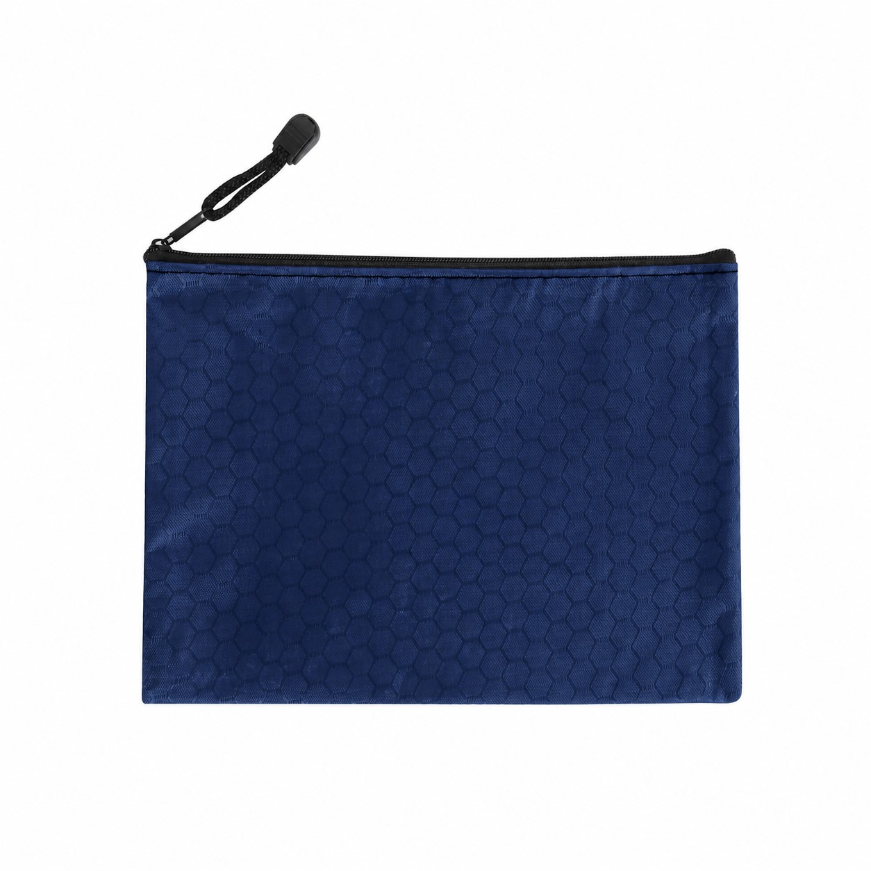 Zippered Storage Canvas Travel Pouch — Navy Blue