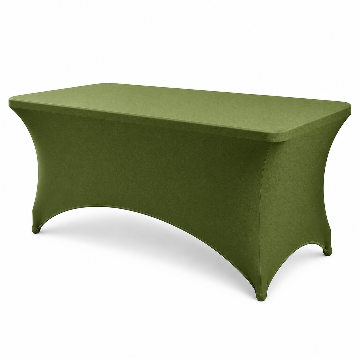 Fitted Spandex Event Tablecloth — Moss Green