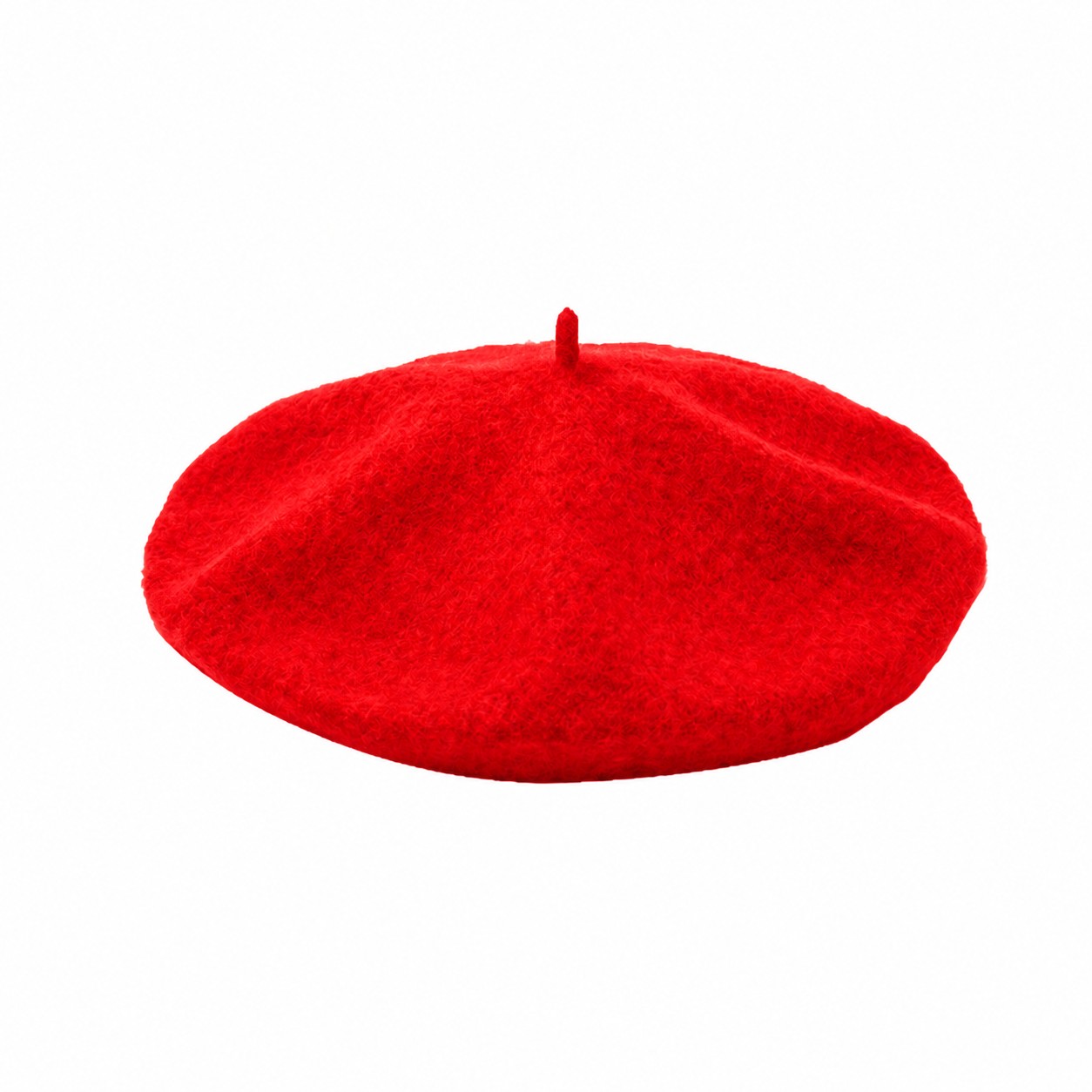 Polyester Vintage Beret Painter Hat — Bright Red