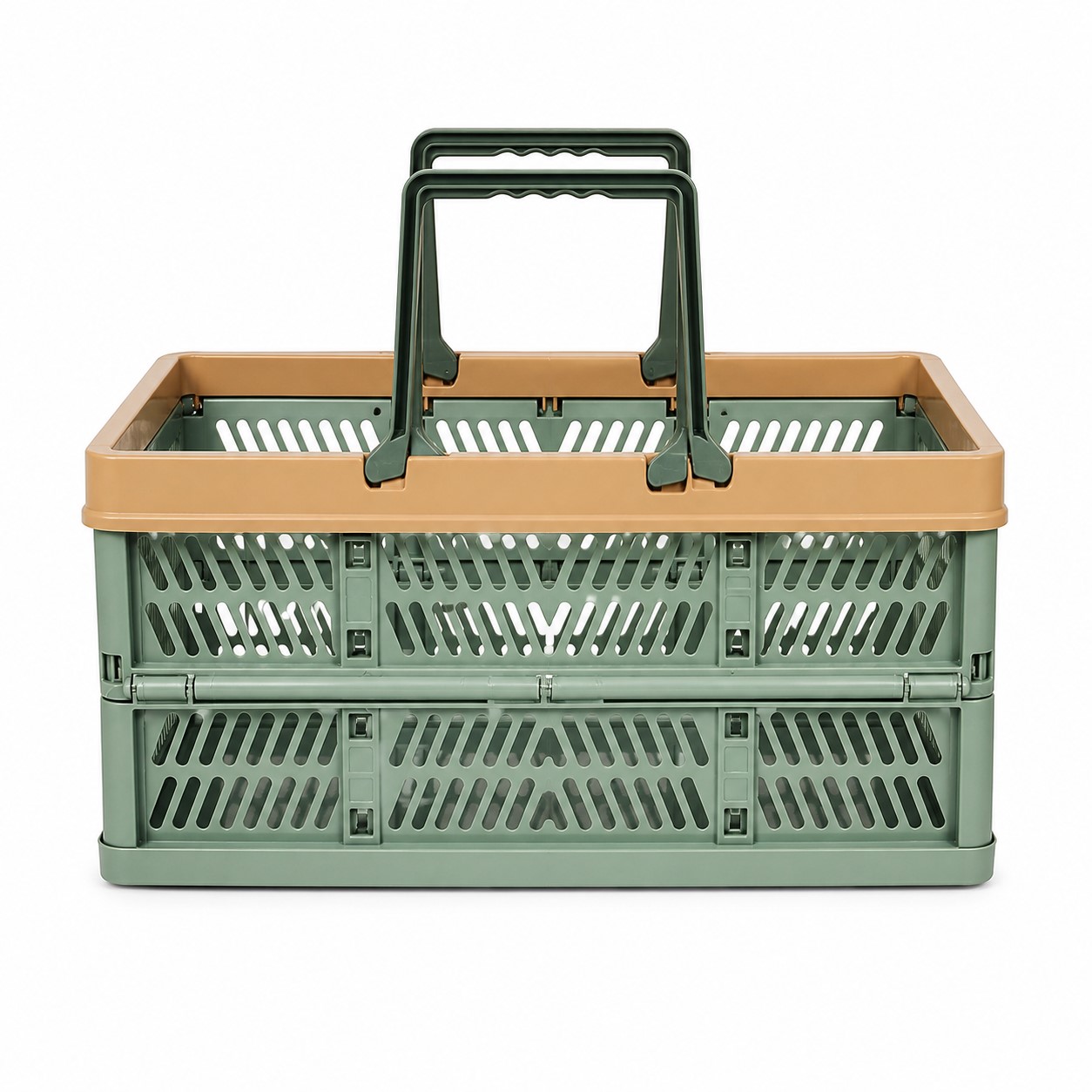 Collapsible Polypropylene Market Basket With Handles — view 2