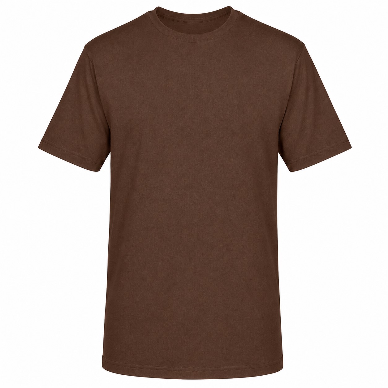 Five Star Pattern Cotton Polyester Tee — Brown