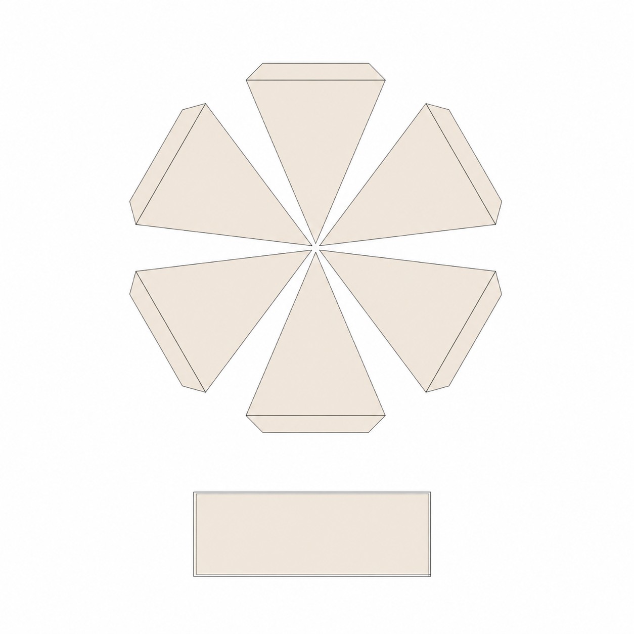 Portable Beech Pole Sun Umbrella — Natural Beige