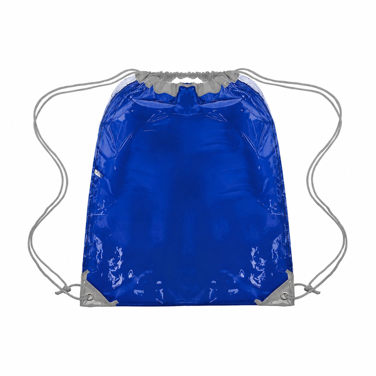 Clear PVC Drawstring Bag — Royal Blue