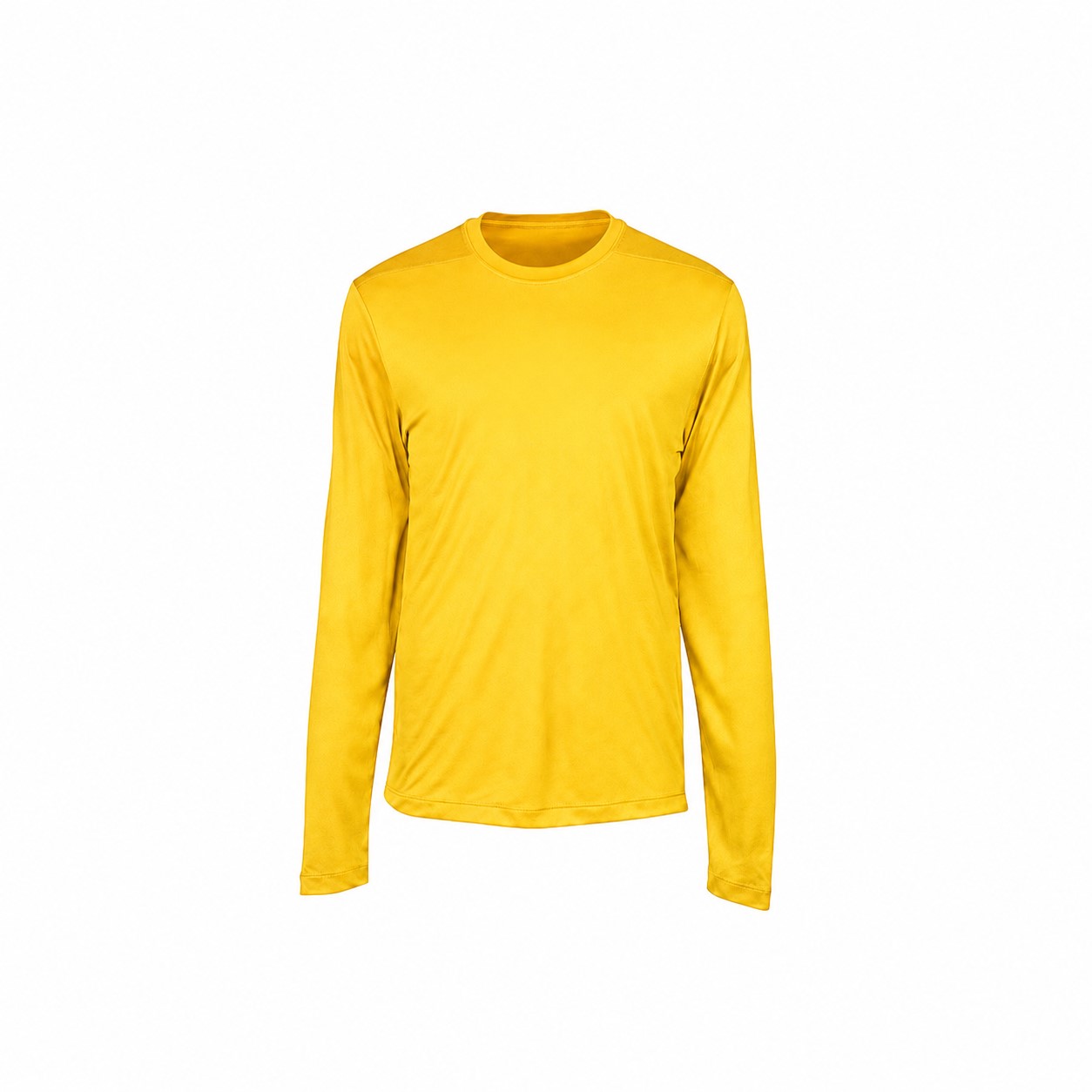 Men's Four-Ounce Polyester Long Sleeve Performance Tee — Yellow