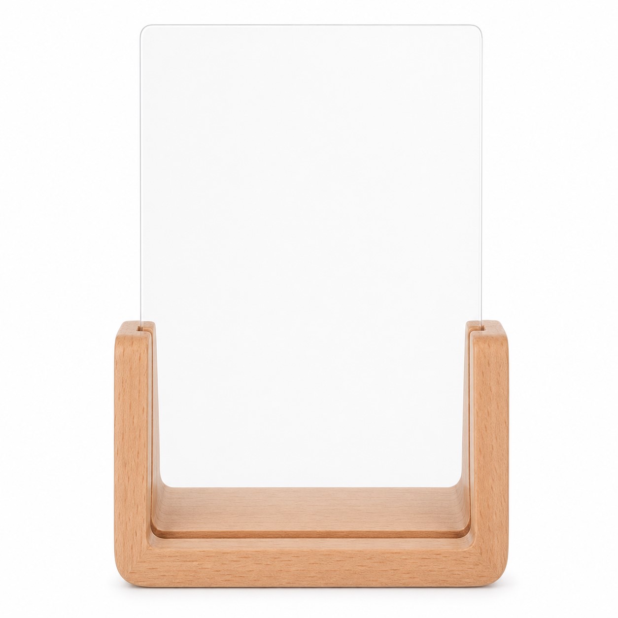Vertical Wood Acrylic Desktop Photo Frame — view 2