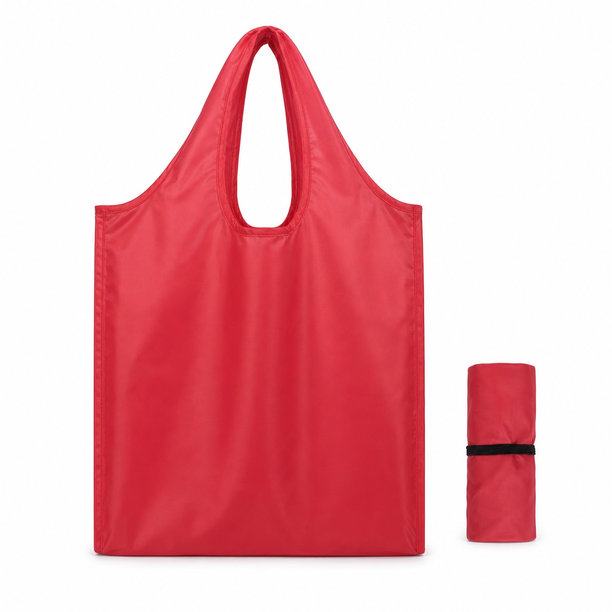 Packable Polyester Grocery Tote With Elastic Band — view 2
