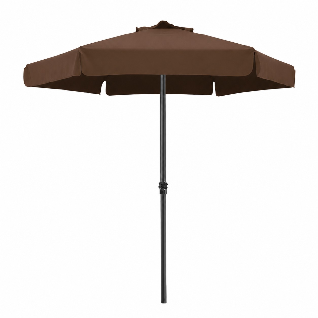 Portable Aluminum Market Umbrella — Brown