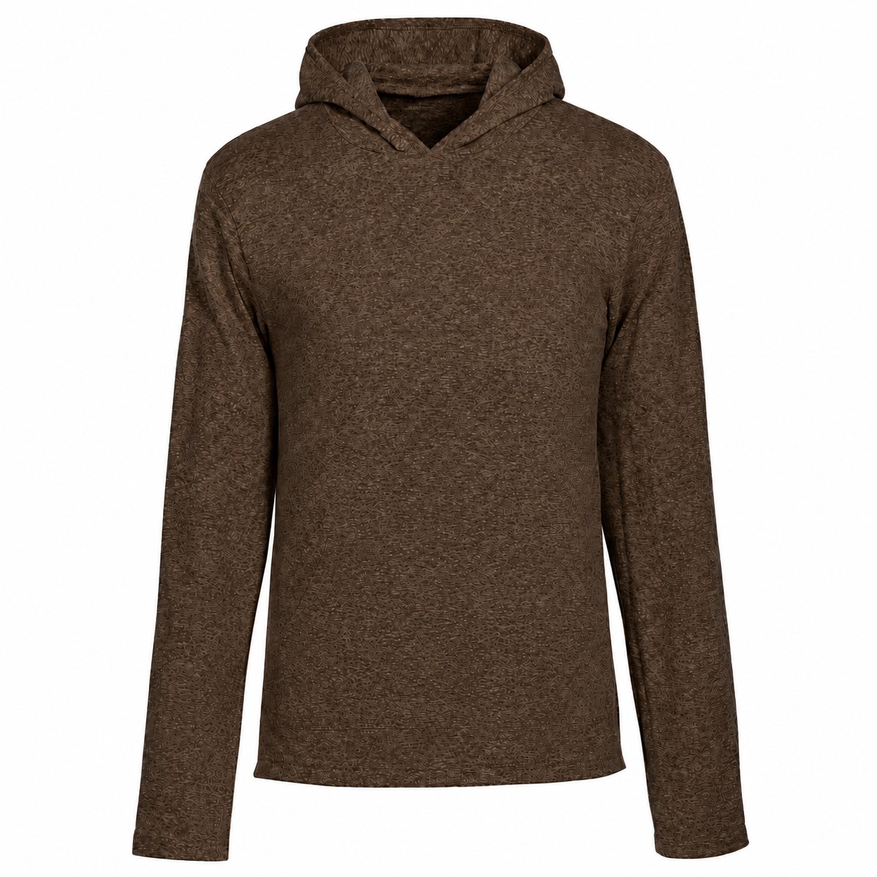 Lightweight Tri Blend Jersey Hoodie — Brown