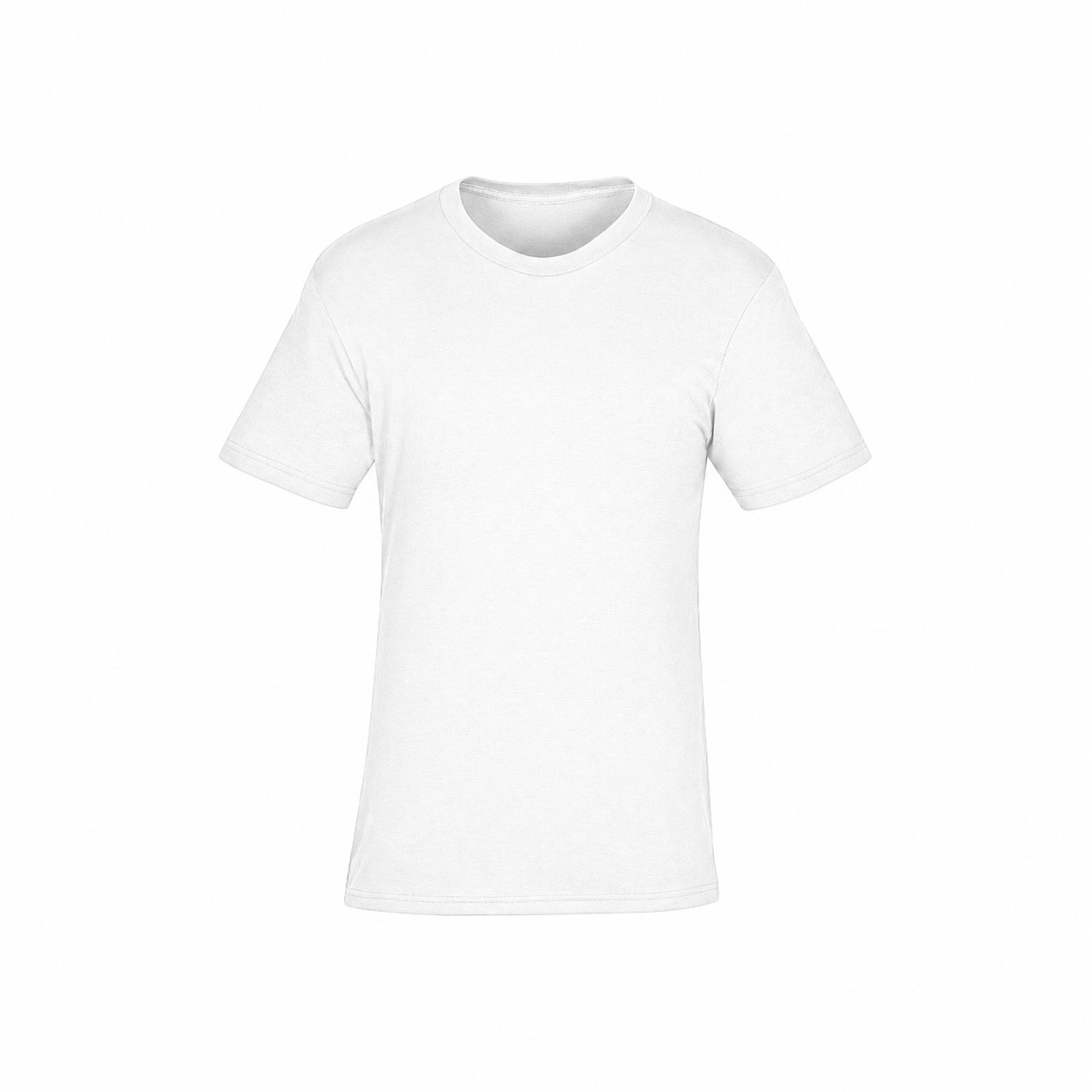 Fine Jersey Cotton Polyester Tee — White