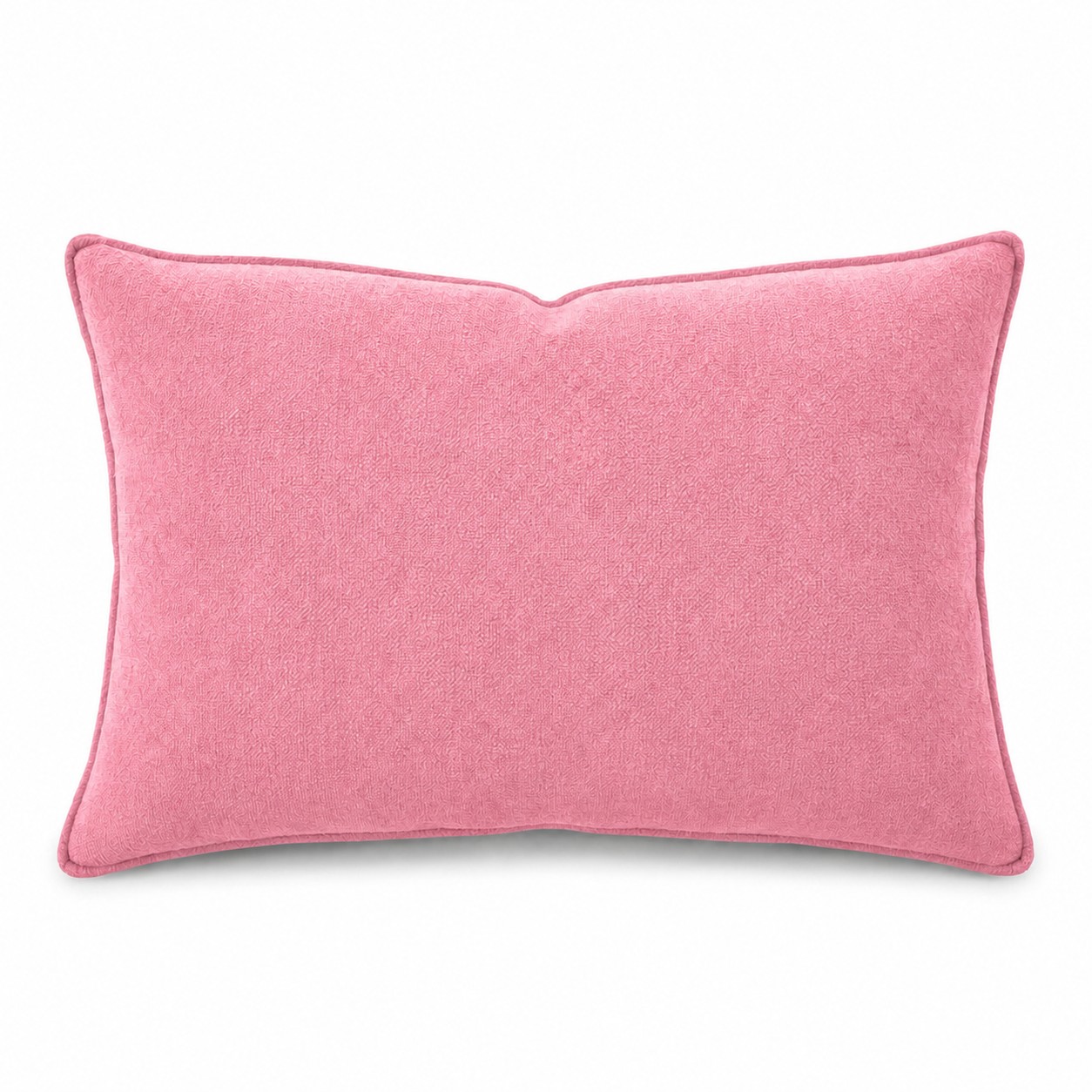 Zippered Plush Lumbar Pillow With Insert — Pink