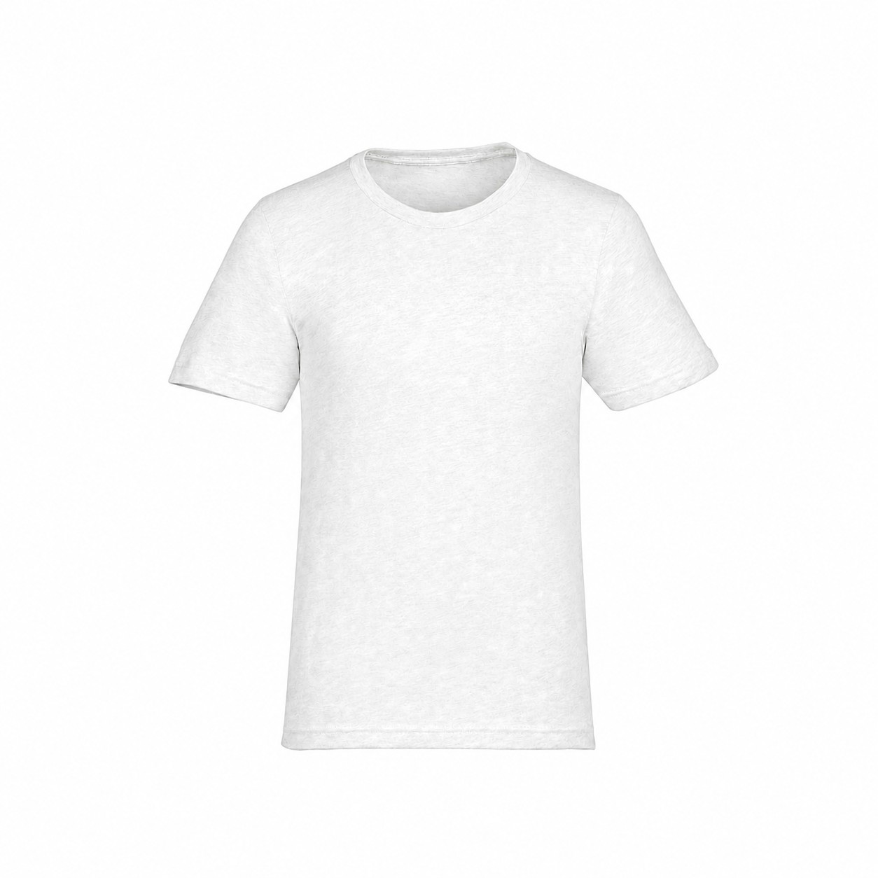 Heather Ringspun Crewneck T Shirt — White
