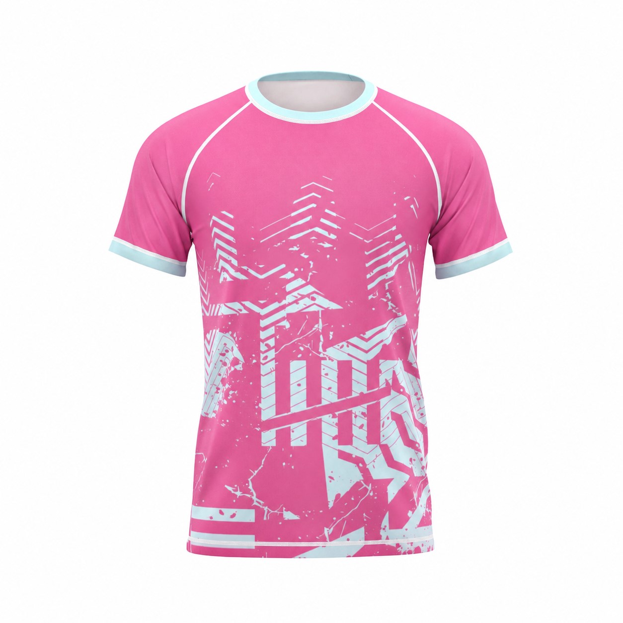 Raglan Performance T-Shirt With Flatlock Seams — Pink