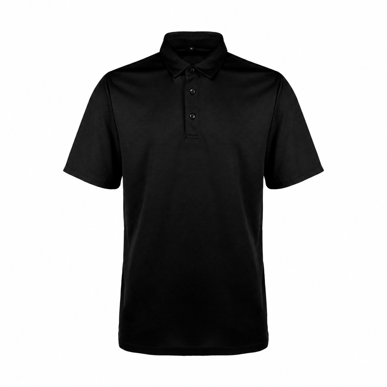 Polyester Polo Shirt — Black