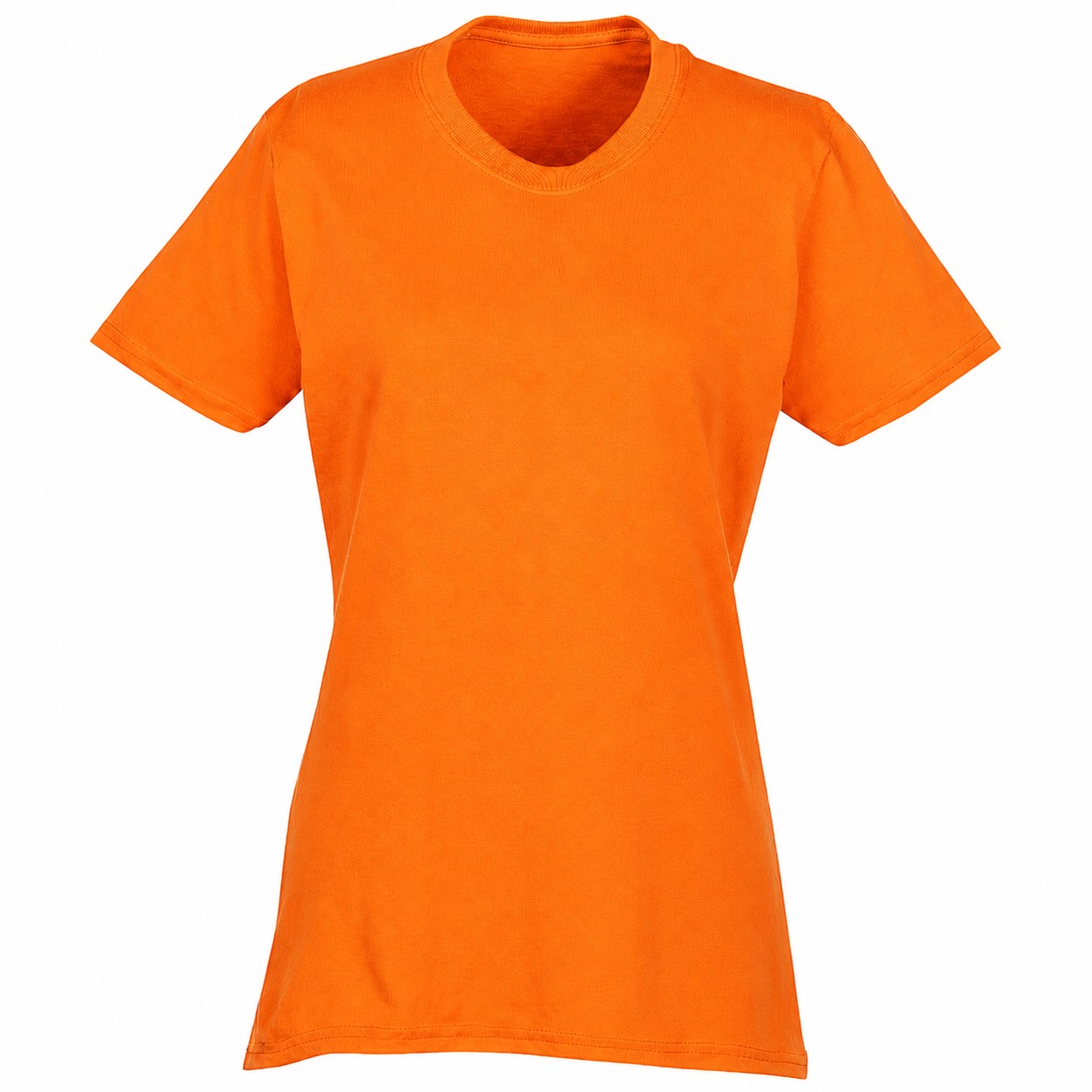 Ladies Cotton Polyester Crewneck Tee — Orange
