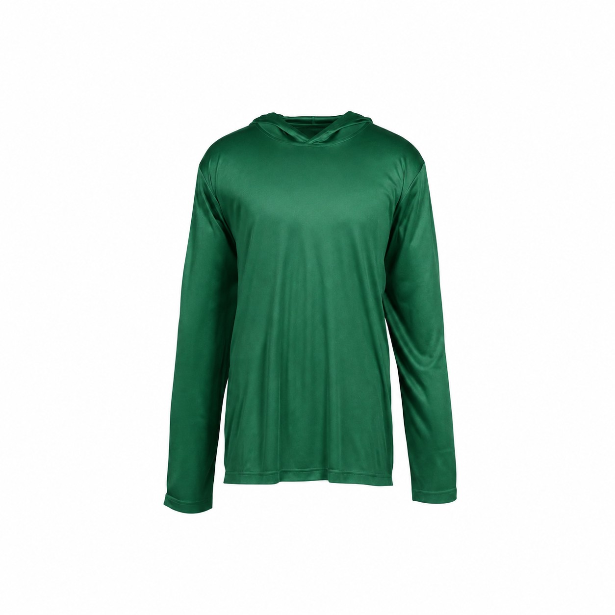 Hooded Polyester Performance Tee — Green