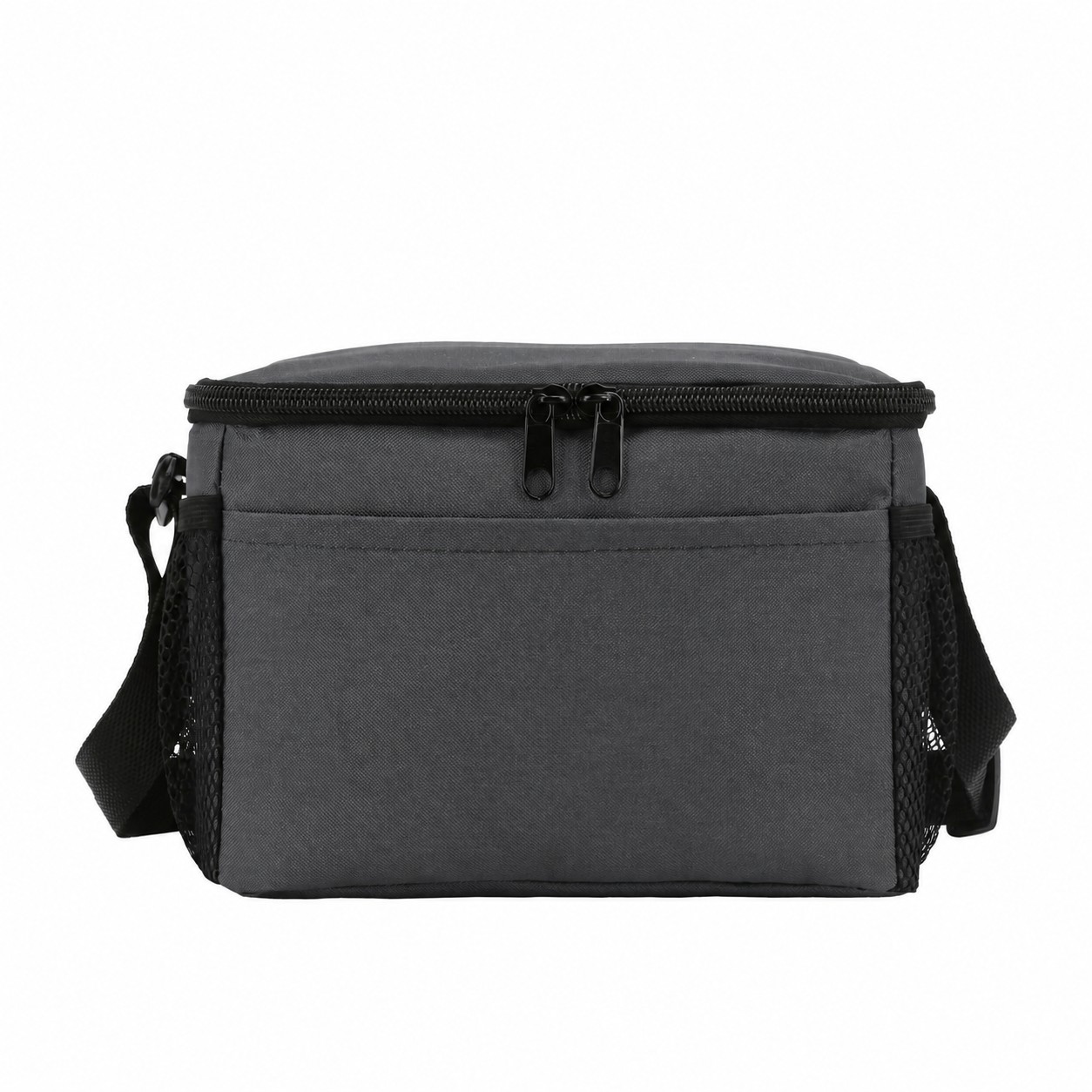 Zippered Storage Lunch Cooler — Dark Gray