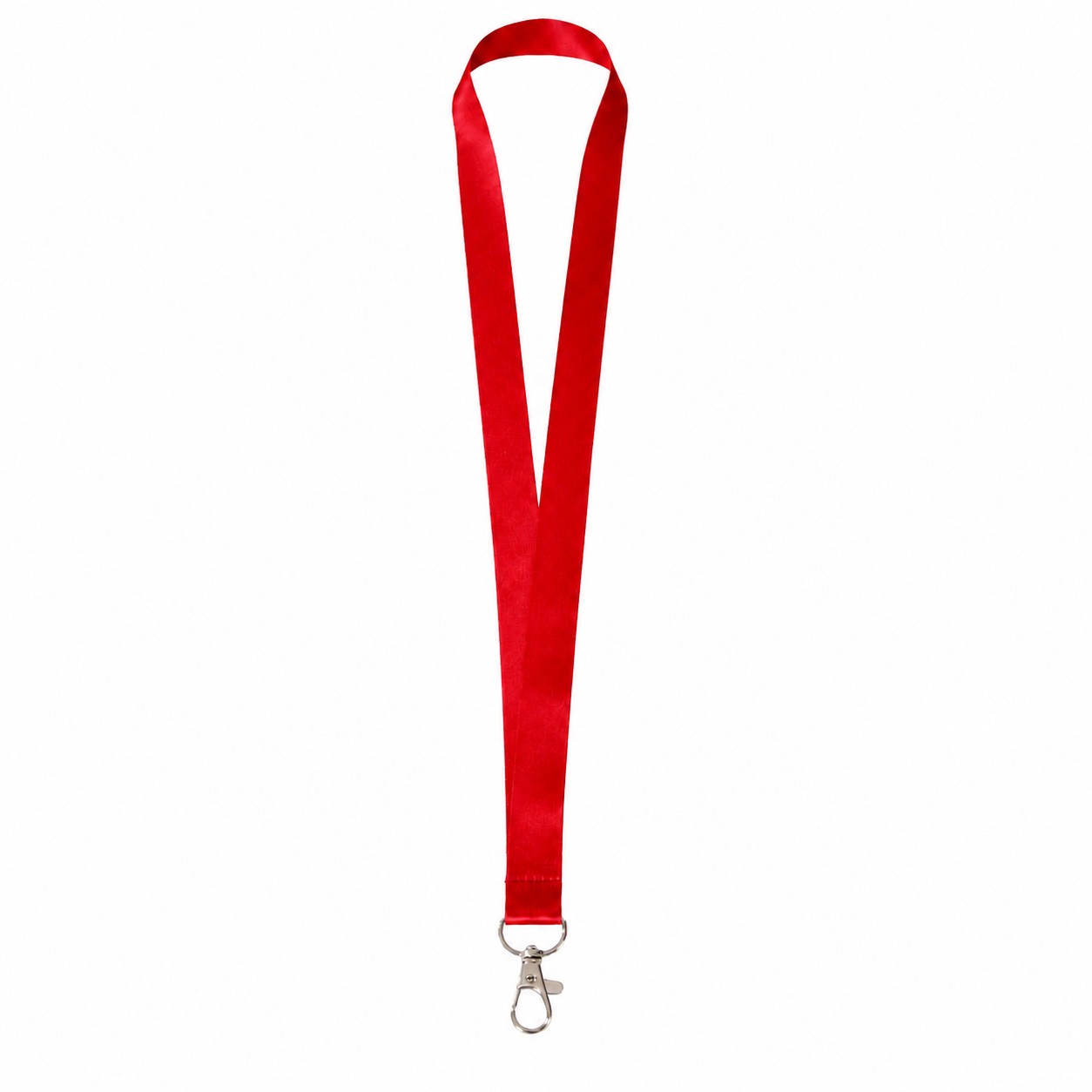Polyester Lanyard With Attachment Options — Red