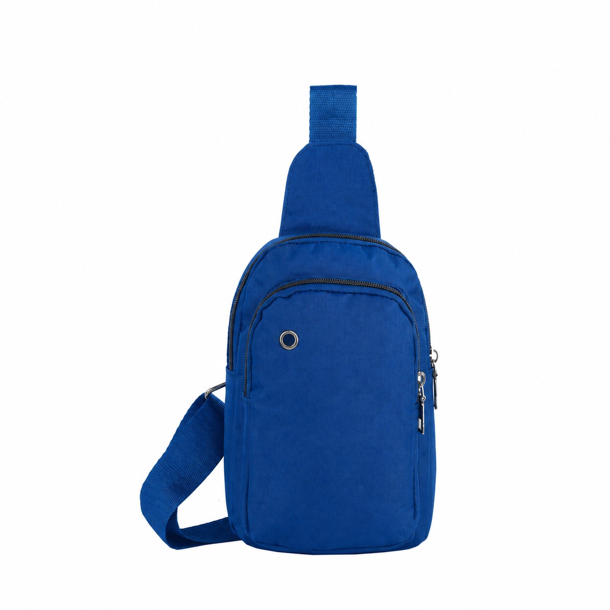 300D Polyester Crossbody Sling Bag — Blue
