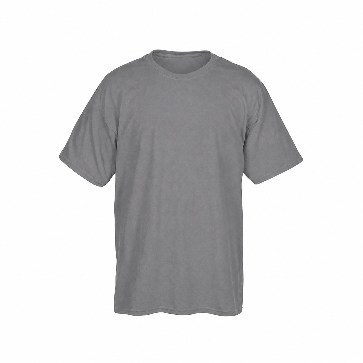Cotton-Polyester Blend Crewneck T-Shirt — Gray