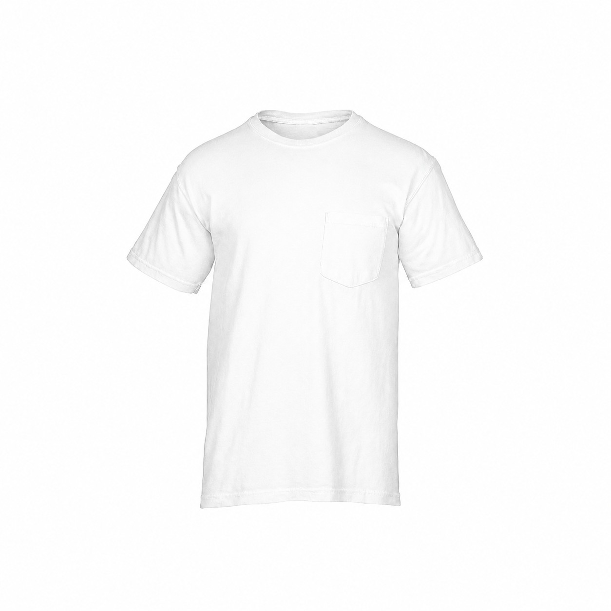 Garment Dyed Cotton Pocket Shirt — White