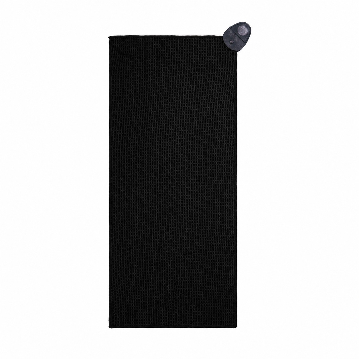 Magnetic Waffle Golf Towel — Black