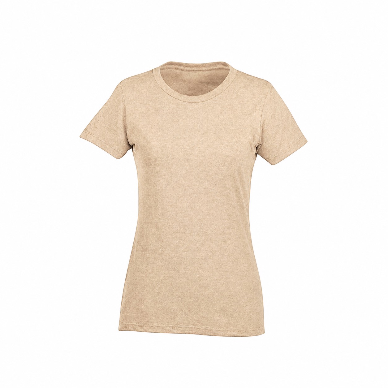 Ladies Combed Ringspun Cotton Blend Tee — Beige