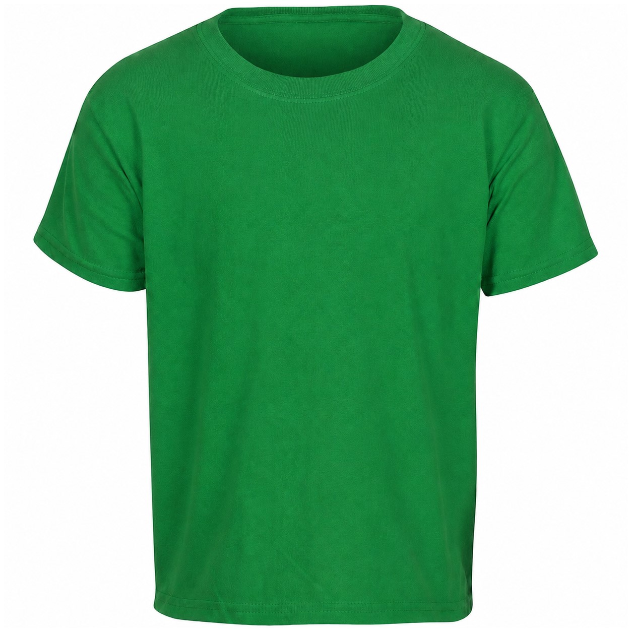 Youth Cotton Short Sleeve Shirt — Green