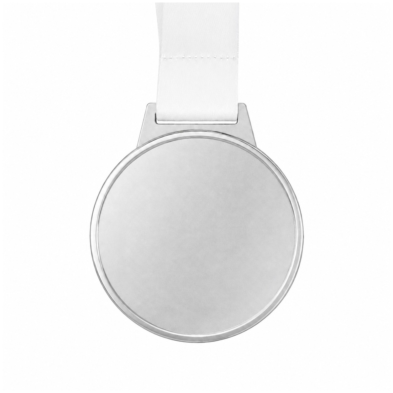 Single Sided Hard Enamel Medal — Clear White